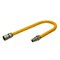 Flextron Gas Line Hose 5/8'' O.D.x24'' Len 3/4" FIPx1/2" MIP Fittings Yellow Coated Stainless Steel Flexible FTGC-YC12-24Q - alternate 1